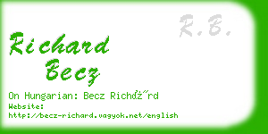 richard becz business card